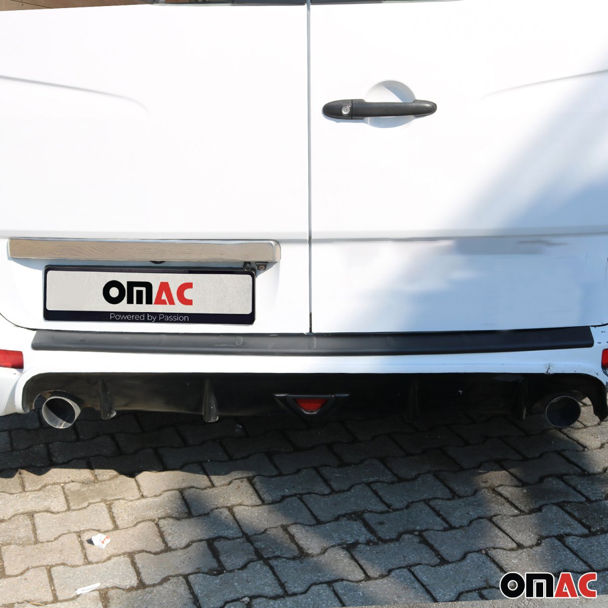 Mercedes Sprinter Rear Bumper Sill Cover - Omac - Matte Black - 2019 Mercedes Sprinter Rear Bumper Sill Cover - Omac - Matte Black - 2019